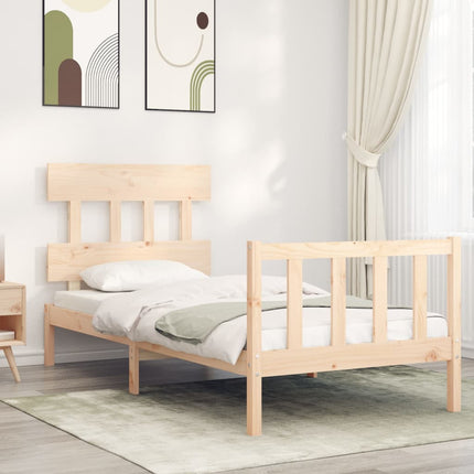 Giroletto senza Materasso 90x200 cm in Legno Massello di Pino