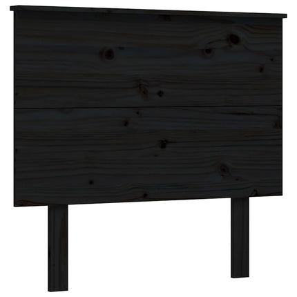 Giroletto con Testiera Nero Small Single in Legno Massello