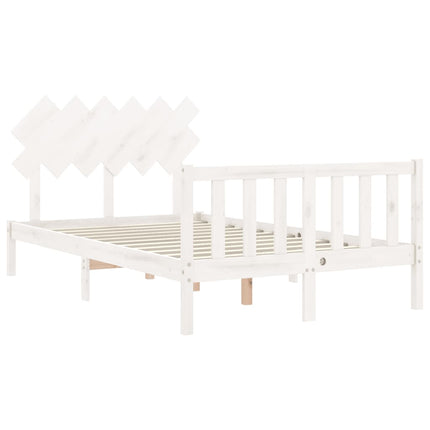 Giroletto senza Materasso Bianco 120x200 cm Legno Massello Pino