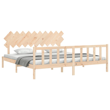 Giroletto senza Materasso 200x200 cm in Legno Massello di Pino
