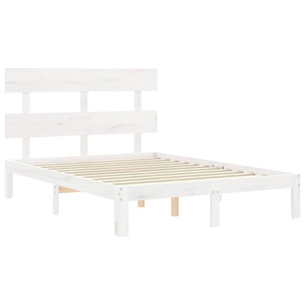 Giroletto con Testiera Bianco Small Double Legno Massello