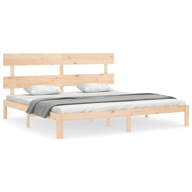 Giroletto con Testiera Super King Size in Legno Massello