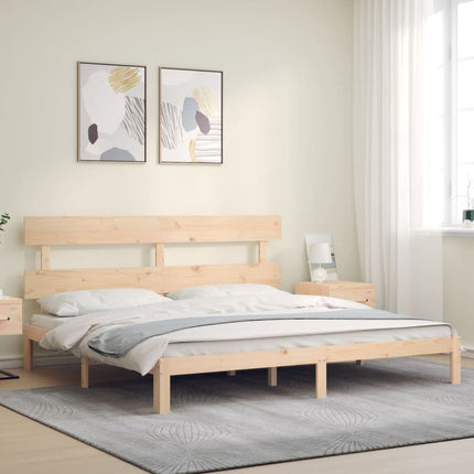 Giroletto con Testiera Super King Size in Legno Massello