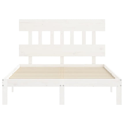 Giroletto senza Materasso Bianco 120x200 cm Legno Massello Pino