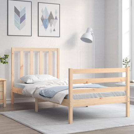 Giroletto senza Materasso 90x200 cm in Legno Massello di Pino