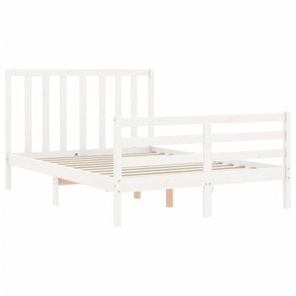 Giroletto senza Materasso Bianco 120x200 cm Legno Massello Pino