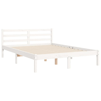 Giroletto senza Materasso Bianco 140x200 cm Legno Massello Pino