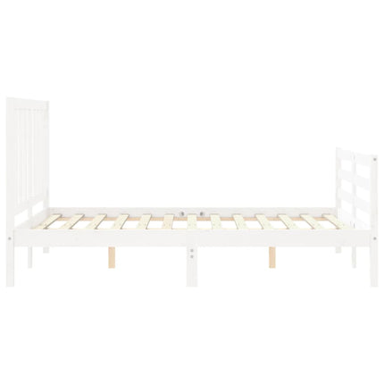 Giroletto con Testiera Bianco Small Double Legno Massello