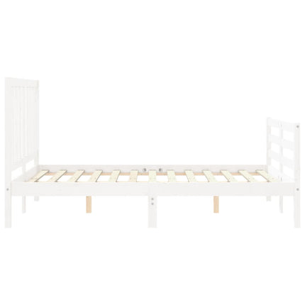 Giroletto senza Materasso Bianco 120x200 cm Legno Massello Pino