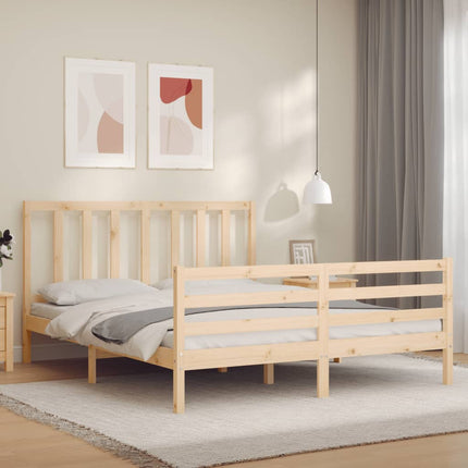 Giroletto con Testiera King Size in Legno Massello