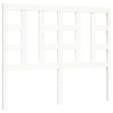 Giroletto con Testiera Bianco 120x200 cm in Legno Massello