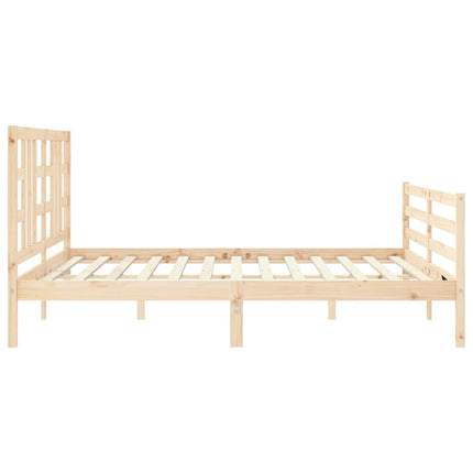 Giroletto con Testiera Super King Size in Legno Massello