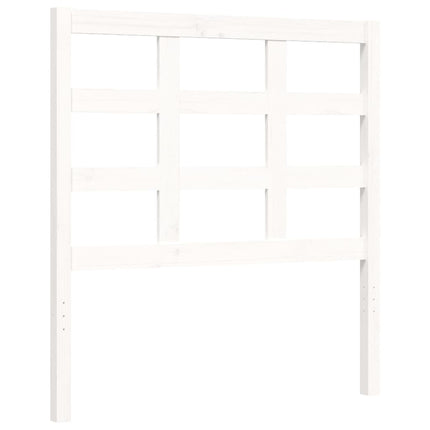 Giroletto con Testiera Bianco Single in Legno Massello
