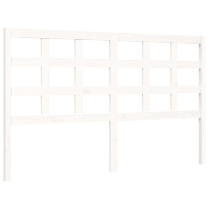 Giroletto con Testiera Bianco King Size in Legno Massello