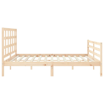 Giroletto con Testiera Super King Size in Legno Massello