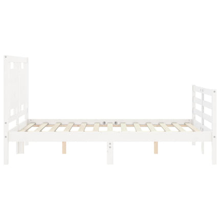 Giroletto con Testiera Bianco Double in Legno Massello