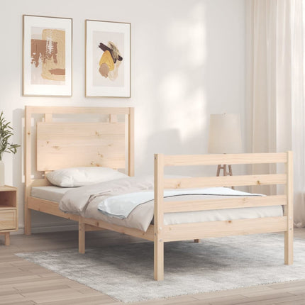 Giroletto con Testiera 90x200 cm in Legno Massello