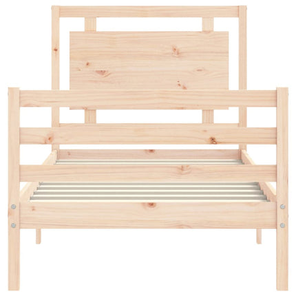 Giroletto con Testiera 90x200 cm in Legno Massello