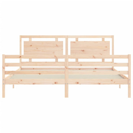 Giroletto con Testiera Super King Size in Legno Massello