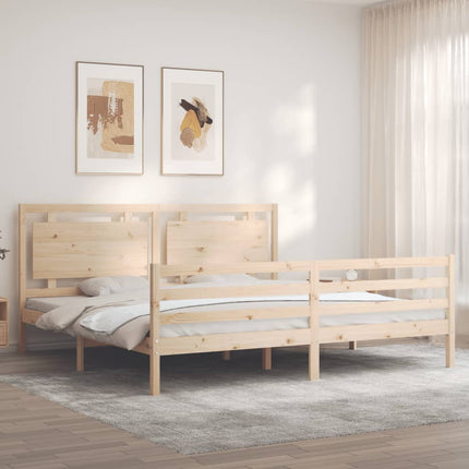 Giroletto con Testiera 200x200 cm in Legno Massello