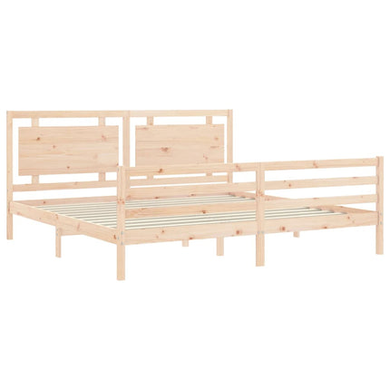Giroletto con Testiera 200x200 cm in Legno Massello