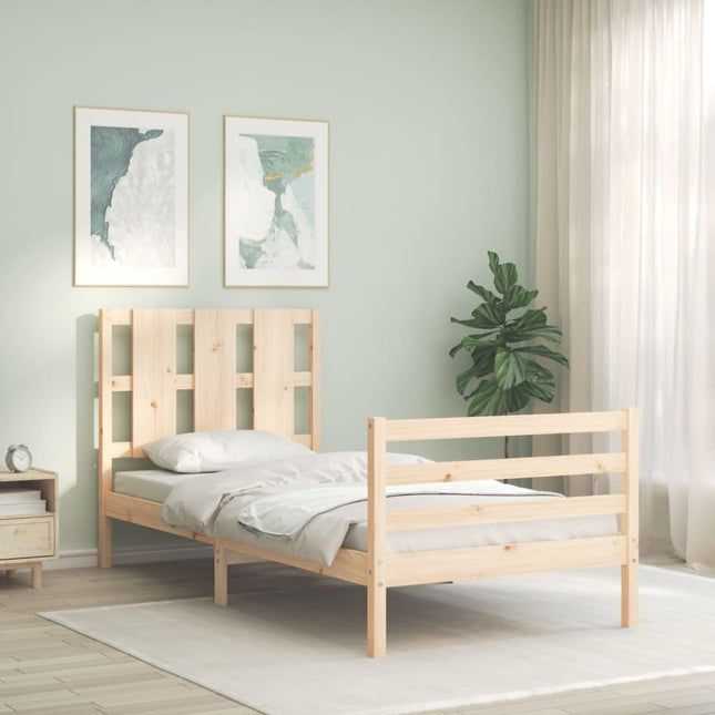 Giroletto con Testiera 90x200 cm in Legno Massello