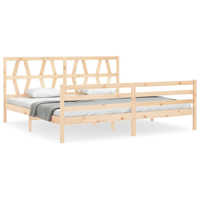 Giroletto con Testiera 200x200 cm in Legno Massello