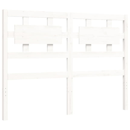 Giroletto con Testiera Bianco 120x200 cm in Legno Massello