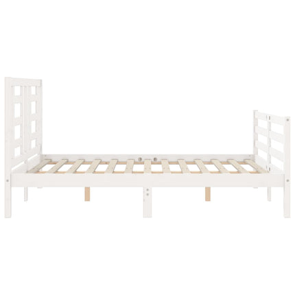 Giroletto con Testiera Bianco Small Double Legno Massello