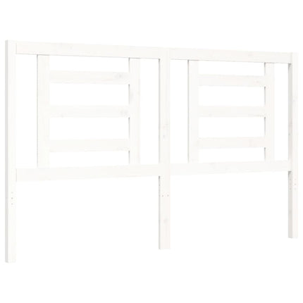 Giroletto con Testiera Bianco King Size in Legno Massello