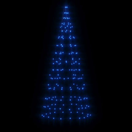 Albero di Natale a LED su Pennone 200 LED Blu 180 cm