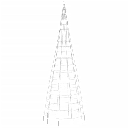 Albero di Natale a LED su Pennone 550 LED Bianco Freddo 300 cm