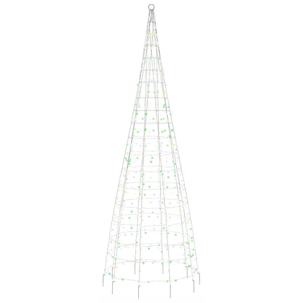Albero di Natale a LED su Pennone 550 LED Colorato 300 cm