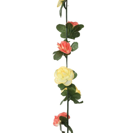 Ghirlande Fiori Artificiali Natale 6 pz Rosso Tramonto 250 cm