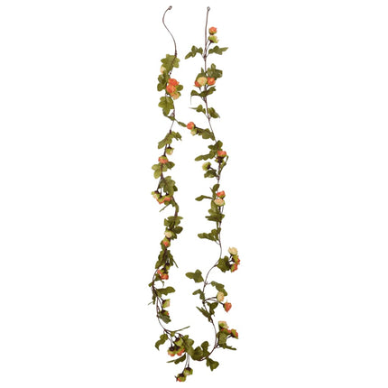 Ghirlande Fiori Artificiali Natale 6 pz Rosso Tramonto 215 cm