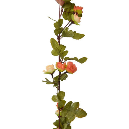 Ghirlande Fiori Artificiali Natale 6 pz Rosso Tramonto 215 cm