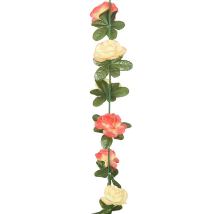 Ghirlande Fiori Artificiali Natale 6 pz RosÃ© e Champagne 240 cm
