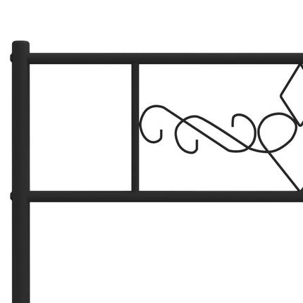Giroletto con Testiera in Metallo Nero 120x200 cm