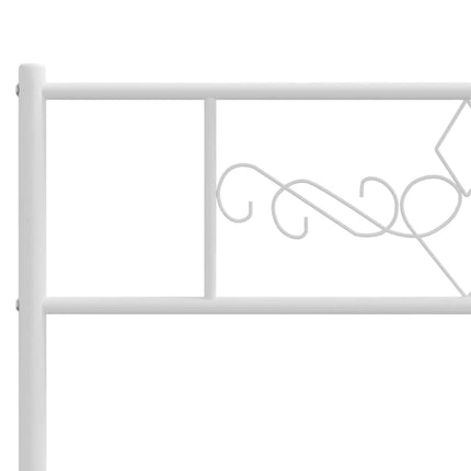 Giroletto con Testiera e Pediera Metallo Bianco 150x200 cm