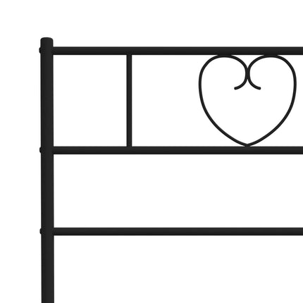 Giroletto con Testiera in Metallo Nero 107x203 cm