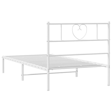 Giroletto con Testiera Metallo Bianco 80x200 cm
