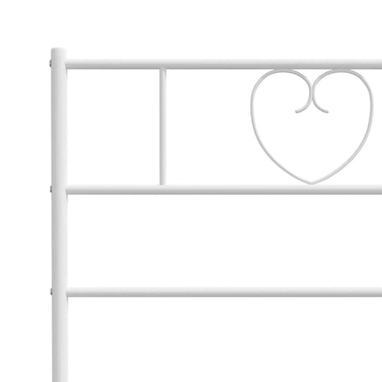Giroletto con Testiera e Pediera Metallo Bianco 150x200 cm