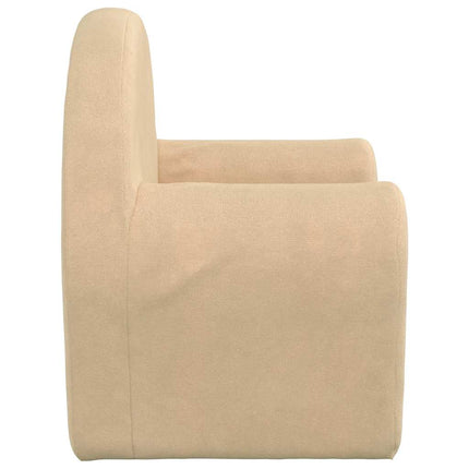 Divano Letto per Bambini Crema in Morbido Peluche