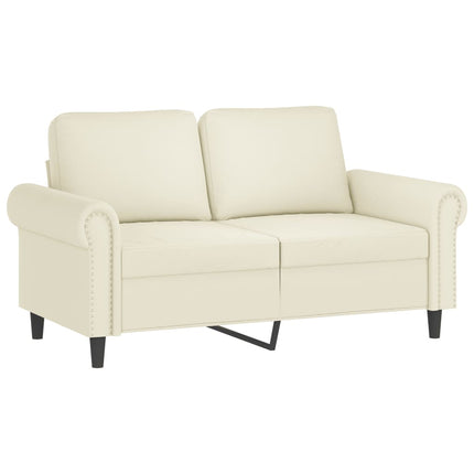 Set di Divani 4 pz con Cuscini Crema in Velluto