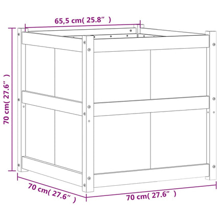 Fioriera da Giardino 70x70x70 cm in Legno di Pino Impregnato