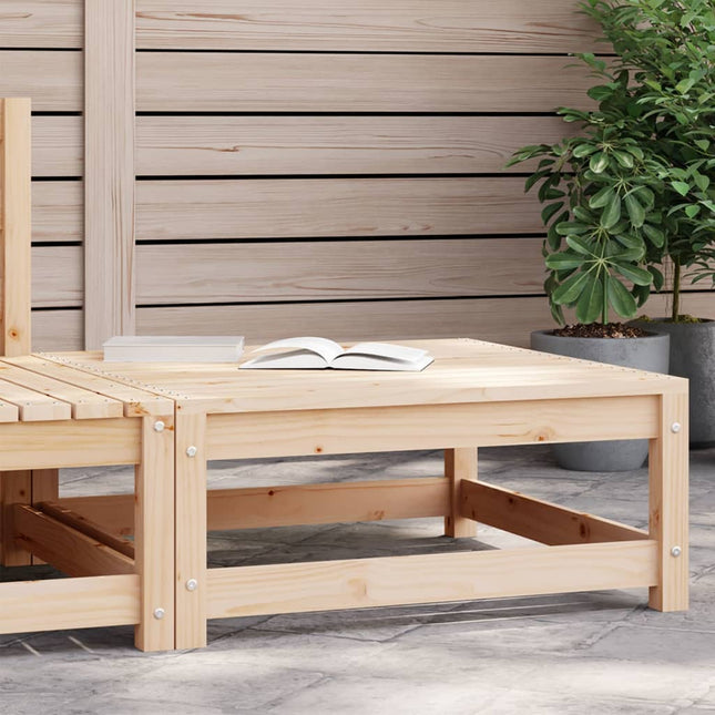 Poggiapiedi da Giardino 70x70x30 cm in Legno Massello di Pino