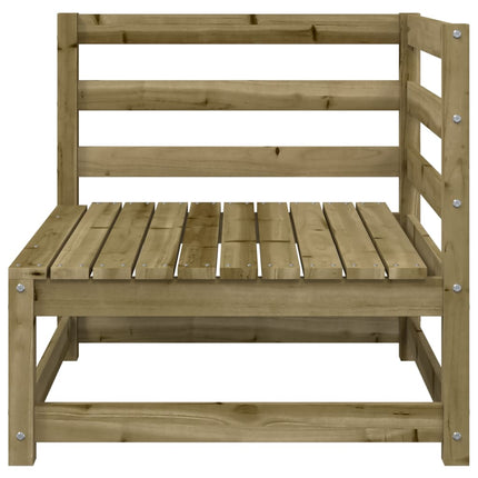Divano Giardino con Poggiapiedi 2 Sedute Legno Impregnato Pino