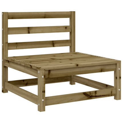 Divano Giardino con Poggiapiedi 2 Sedute Legno Impregnato Pino
