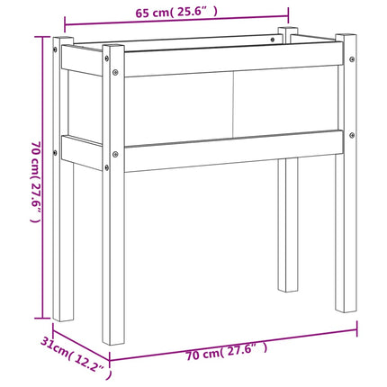 Fioriere da Giardino 2 pz con Gambe Legno Massello di Douglas