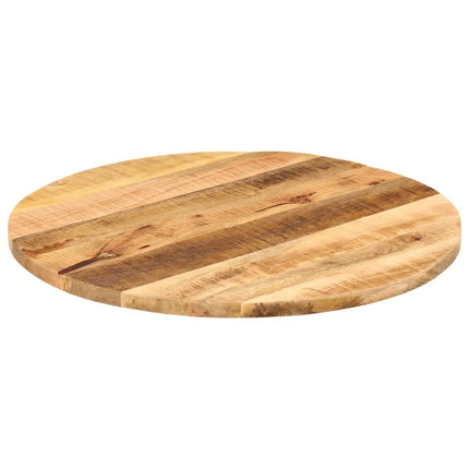 Piano per Tavolo Ø 80x2,5cm Rotondo Legno Massello Grezzo Mango
